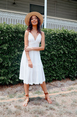 Lucianna Midi Dress - White