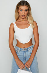 Picasso White Corset Top
