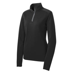 Custom Logo: Textured 1/4-Zip Performance Pullover (Ladies) - Various Colors
