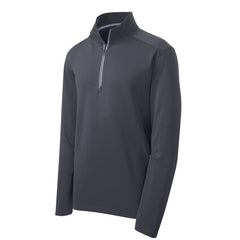 Custom Logo: Textured 1/4-Zip Performance Pullover (Men) - Various Colors