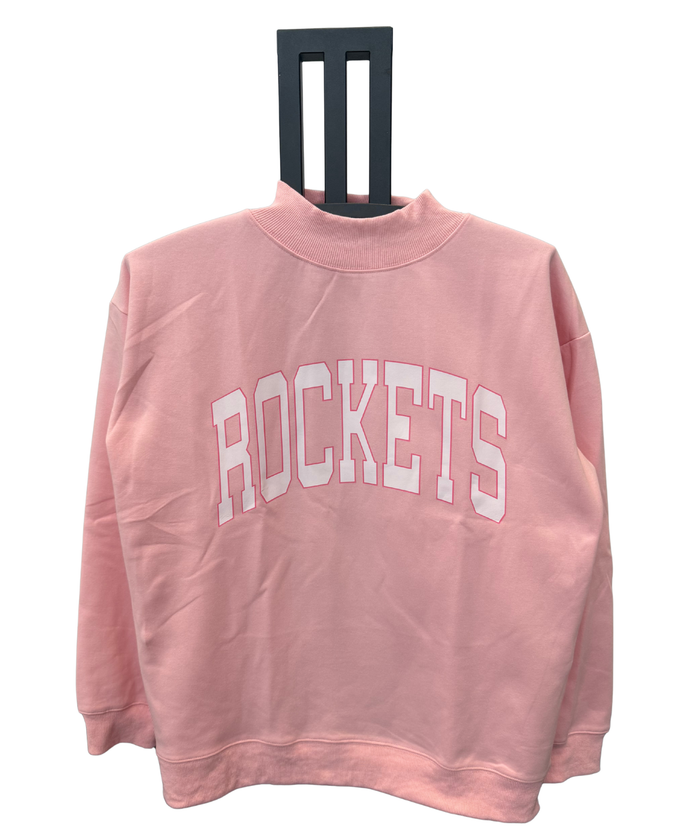 Mock Neck Sweatshirt - Light Pink