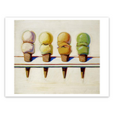 Wayne Thiebaud "Four Ice Cream Cones" Made-to-Order Print