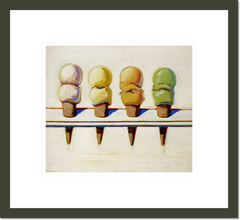 Wayne Thiebaud "Four Ice Cream Cones" Made-to-Order Print