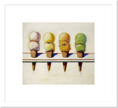 Wayne Thiebaud "Four Ice Cream Cones" Made-to-Order Print