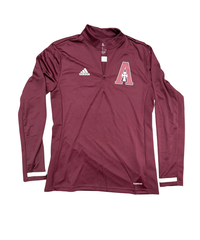 Adidas 1/4-Zip Performance Pullover- Maroon w/ White Trim