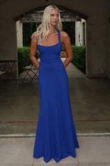 Alara Lace-Up Back Dress - Navy