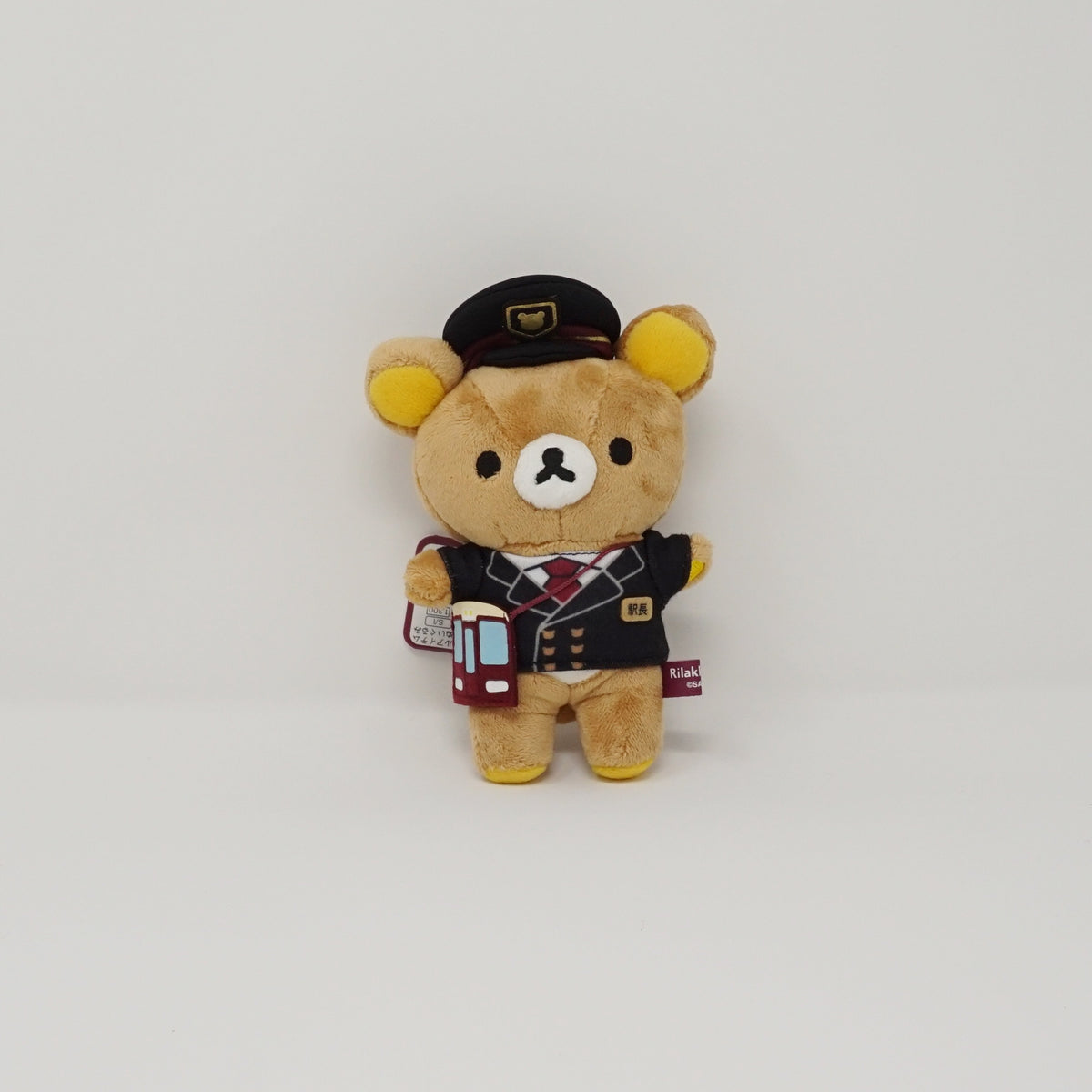 2015 Rilakkuma Stationmaster Plush Keychain - Rilakkuma x Hankyu Train Limited - San-X