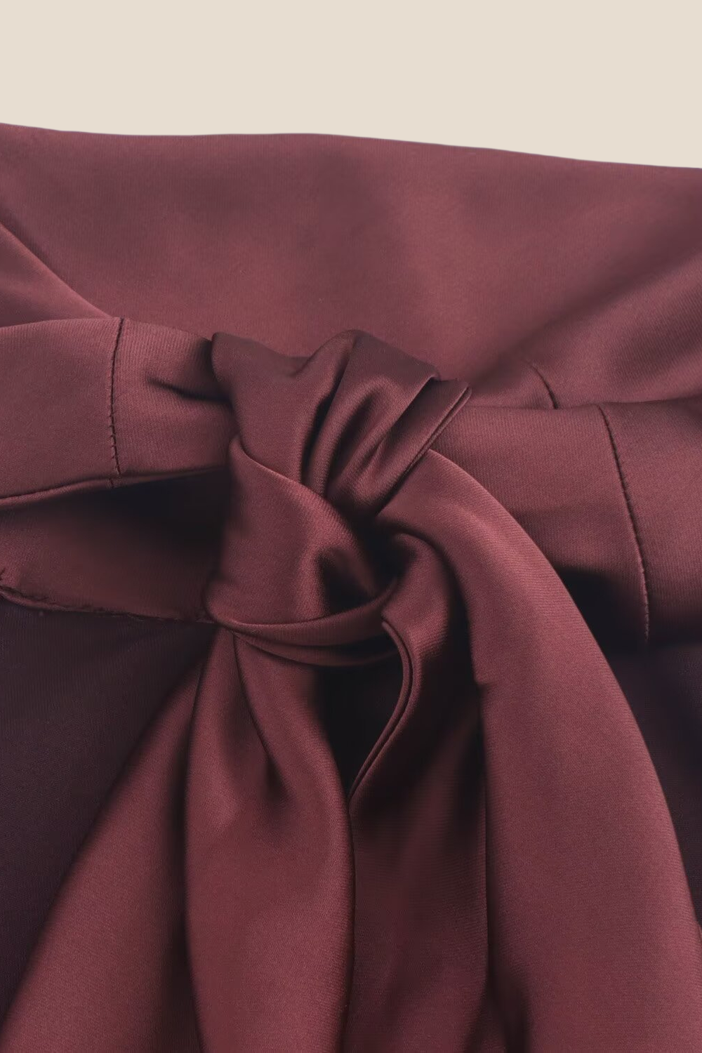 High Neck Burgundy Open Back Long Dress