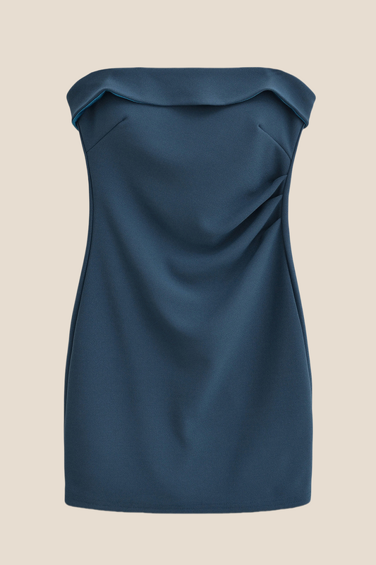 Navy Blue Convertible Bodycon Short Dress