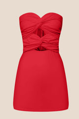 Light Yellow Keyholes Fitted Short Dress