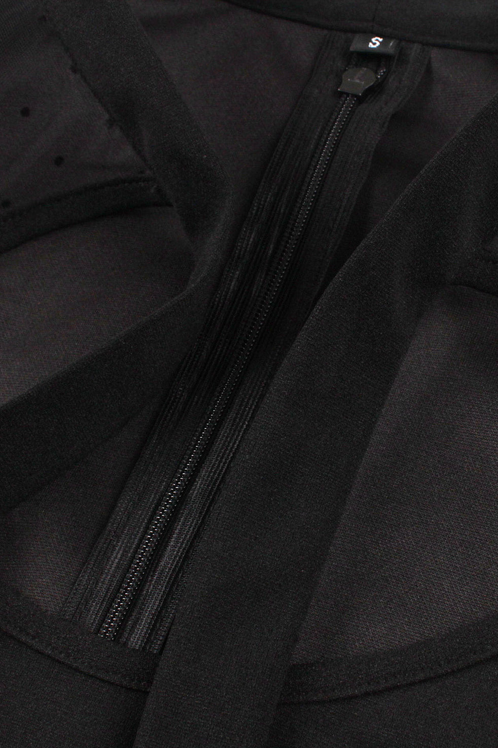High Neck Embroidery Black Swing Dress