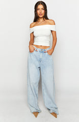Paige Off Shoulder White Top