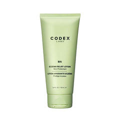 Green tube of Codex Labs BIA Eczema Relief Lotion on a white background