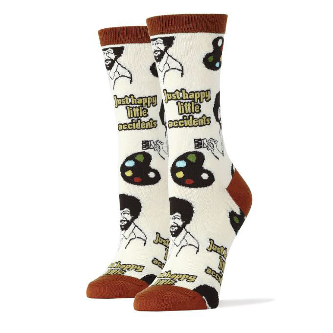 Bob Ross "Happy Little Accidents" Women's Socks