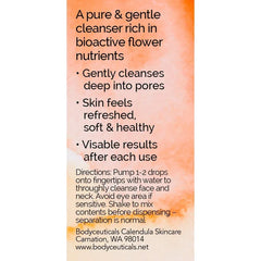 Photo of side of the cleanser's box with directions for use.