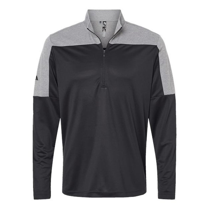 Custom Logo: Adidas Colorblocked 1/4-Zip Pullover (Men) - Various Colors