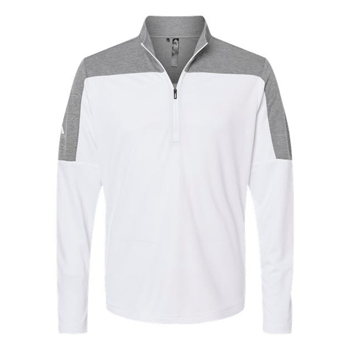 Custom Logo: Adidas Colorblocked 1/4-Zip Pullover (Men) - Various Colors