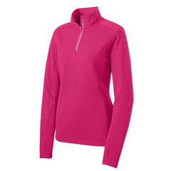 Custom Logo: Textured 1/4-Zip Performance Pullover (Ladies) - Various Colors