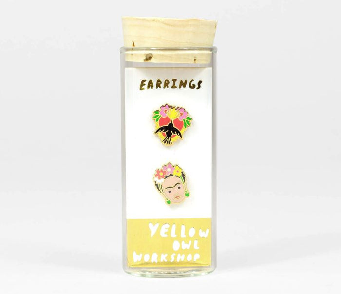 Frida Kahlo + Milagro Earrings