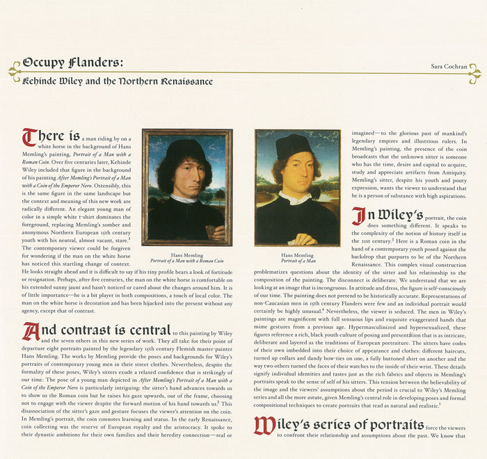 Kehinde Wiley Memling Exhibition Catalogue