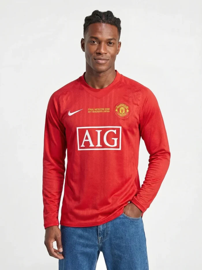 MANCHESTER UNITED FC CLASSIC LONG SLEEVE SHIRT 2007-08