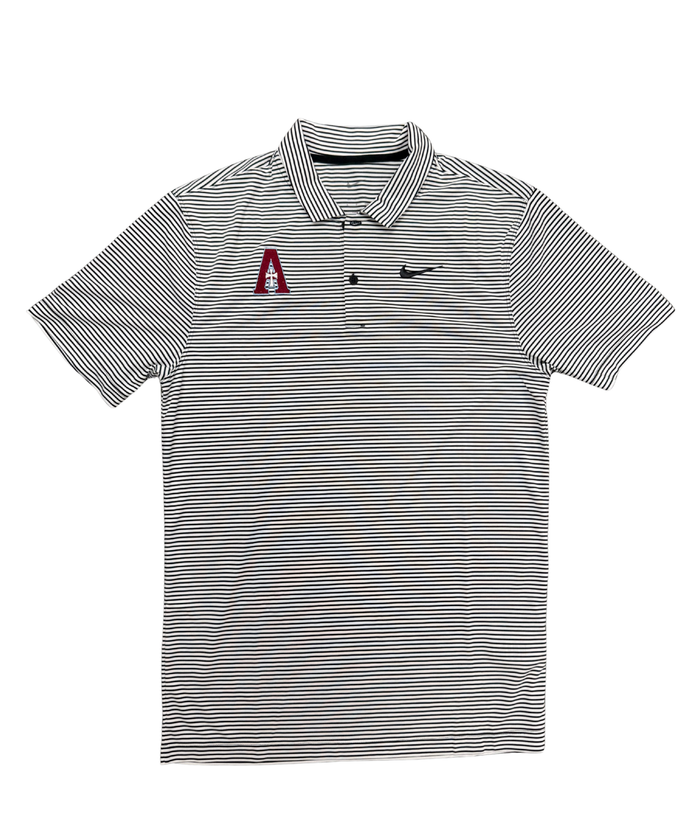 Nike Men's Performance Polo - Black & White Stripe