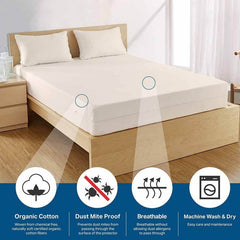 Organic Cotton Mattress Encasement for Allergies, Dust Mites & Sensitive Skin | AllergyCare™