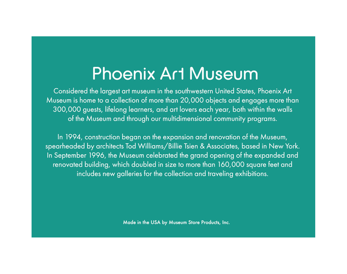 Phoenix Art Museum Side View Magnet on Card