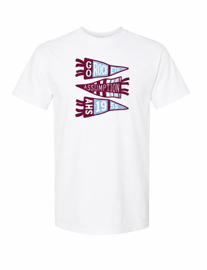 T-shirt 3 Pennants Maroon/Blue