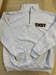 TXST - SWT Qtr. Zip Sweatshirt with Stitch Letters