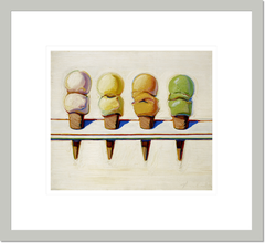 Wayne Thiebaud "Four Ice Cream Cones" Made-to-Order  Print