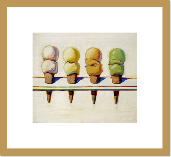 Wayne Thiebaud "Four Ice Cream Cones" Made-to-Order  Print