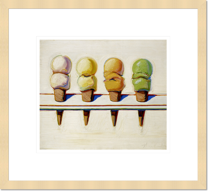 Wayne Thiebaud "Four Ice Cream Cones" Made-to-Order  Print