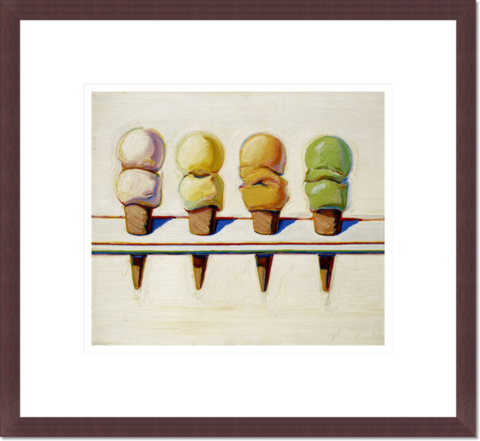 Wayne Thiebaud "Four Ice Cream Cones" Made-to-Order  Print
